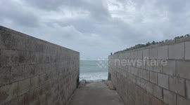 Hauula Fire Station Amidst Hurricane