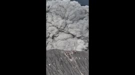 Hikers run for their lives when volcano starts erupting