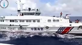 China Coast Guard boat rams Filipino boat in Escoda Shoal