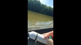 Prank on boat sprays person with can’s contents in Carlyle, Illinois