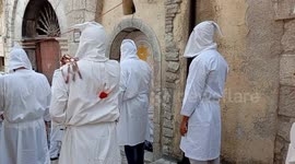 Every seven years in the town of Guardia Sanframondi in the province of Benevento, the seven-year penitential rites are held in honor of the Madonna dell'Assunta, in which hooded men dressed in white divided into