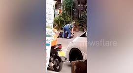 Polish tourist stabbed by Thai driver in the neck with screwdriver in road rage incident