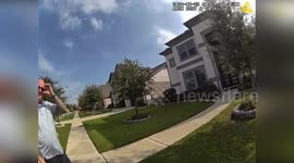 Policeman catches alligator loitering on family's doorstep in Texas