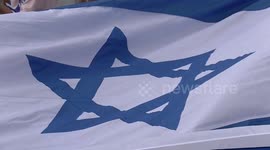 Germany: People gathered at Pariser Platz, in front of the Brandenburg Gate, to protest against antisemitism