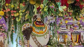 The Hindu devotees celebrated Janmashtami festival in Dadi Shati Temple,Patna  in Northern India