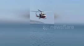 Italy: Helicopter Rescue on Cilento Coast Firefighters Save Injured Man