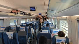 China: High-speed rail and passengers in Fuyang