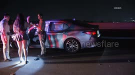 USA: Pomona Wrong Way Drunk Driver Crashes on 60 Freeway