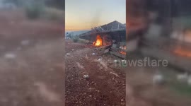 Israel: Fires in the Galilee in northern Israel following Hezbollah attack