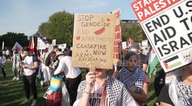 USA: Pro-Palestinian protesters march on final day of Democratic National Convention