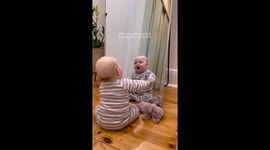Baby delights mirror 'Friend' in adorable POV video