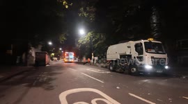 Cleaners start the unenviable task of clearing the utterly filthy streets of Notting Hill after the Notting Hill Carnival