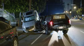 USA: Sherman Oaks Vehicle Crashes Into Parked Car