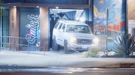 USA: North Hollywood Burglary'Suspects Smash Car Into Business