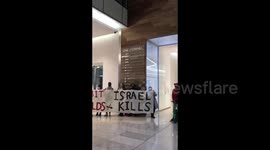 UK: Birmingham Activists storm the building where main Barclays Bank offices are located in the city this morning