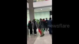 UK: Manchester activists storm Barclays Bank’s main offices today to challenge their financing of genocidal murderers - Elbit Systems