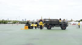 Thailand: The practice procession rehearsals of royal barge procession