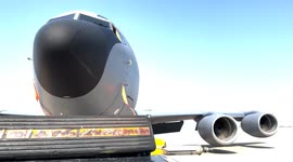 USA: KC-135 towed in preparation for Frontiers in Flight Air Show 2024