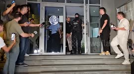 Romania: Tate brothers escorted to prison from the Romanian Directorate for Investigating Organized Crime and Terrorism in Bucharest