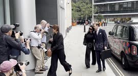 Katie Price arrives at London court for bankruptcy trial