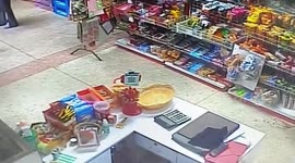 Shocking moment ceiling collapses on three women at a shop