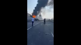 Missile strikes damage Kiev Reservoir dam in Kyiv Oblast, Ukraine