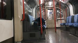 A man is so drunk after Notting Hill Carnival that he is asleep on the very last Central Line train on Monday night