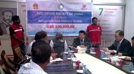 Chinese Red Cross Society donates 100,000 USD to flood-affected Bangladesh