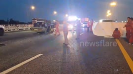 Japanese driver killed and two Thais injured in horror highway car crash
