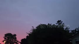 Candy skies after the storm rolled through.