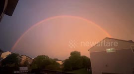 US: Lightning, Rainbow Dazzle Minnesota Sky After Severe Thunderstorms 6