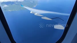Aerial view. Landing in Martinica (French island, West Indies). 27 aug 2024. 16h45. (Corsair company)
