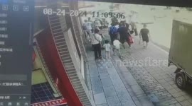 Car crashes into pedestrians in China