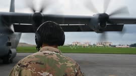 Japan: 36th AS pilots and loadmasters conduct routine containerized bundle system sortie b-roll