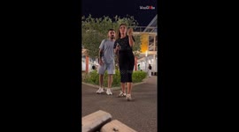 Man's 'No Looking Back' policy leads to an embarrassing tumble