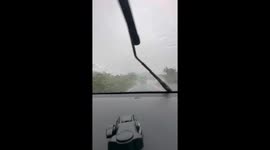Heavy rain hits Shizuoka, Japan as typhoon Shanshan approaches