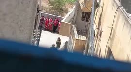The Israeli occupation forces stormed the Palestine Red Crescent Society’s medical point in Al-Far’a refugee camp