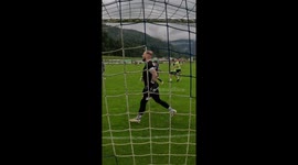 Lightning strikes near football game in Andelsbuch, Austria