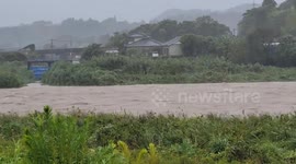 Typhoon Shanshan – Rivers Swell In Kyushu Due To Heavy Rainfall 4