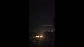 Lightning show captured in Morris, Illinois, USA