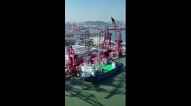 Mega offshore wind turbine installation vessel delivered in China's Qingdao