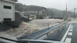 Typhoon Shanshan – Rivers Swell In Kyushu Due To Heavy Rainfall 8