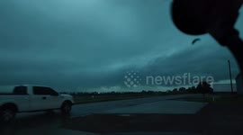 Timelapse footage of a severe thunderstorm moving into the Fort Smith, Arkansas area