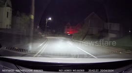 Driver hits parked car and flips into oncoming traffic in Wales