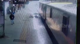 Heroic rescue: RPF officer saves woman hit by train in western India