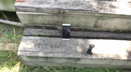Man demonstrates that his smartphone is bulletproof, by shooting it