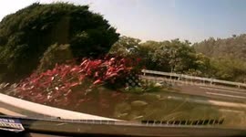 Car changing lanes involved in nasty crash