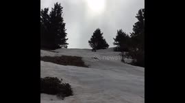 Skiing crash