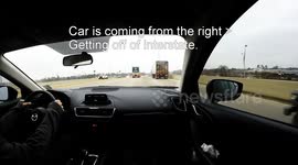 Car Pulls Out In Front of Truck 1-13-15