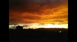 Time-lapse of flowing clouds at sunset in China